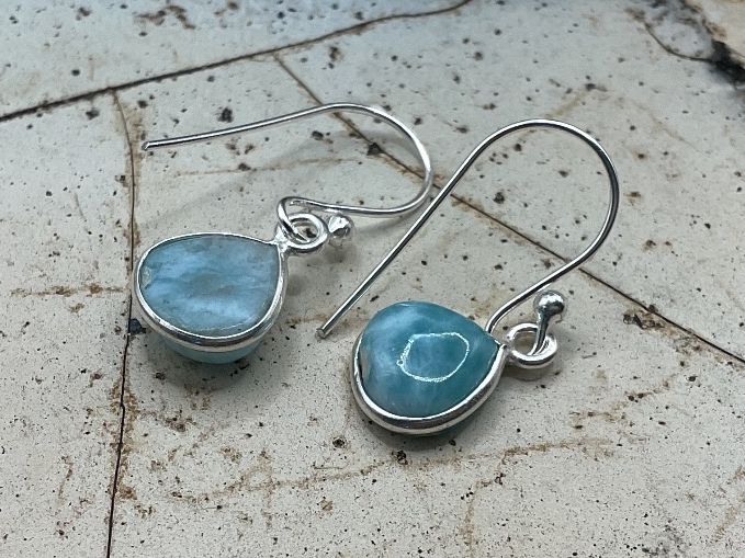 Orecchini pendenti & Orecchini a lobo: Ohrhänger Larimar und Sterlingsilber – Nuovo (secondo la descrizione) da luzern venduto da Alpendorf1 1