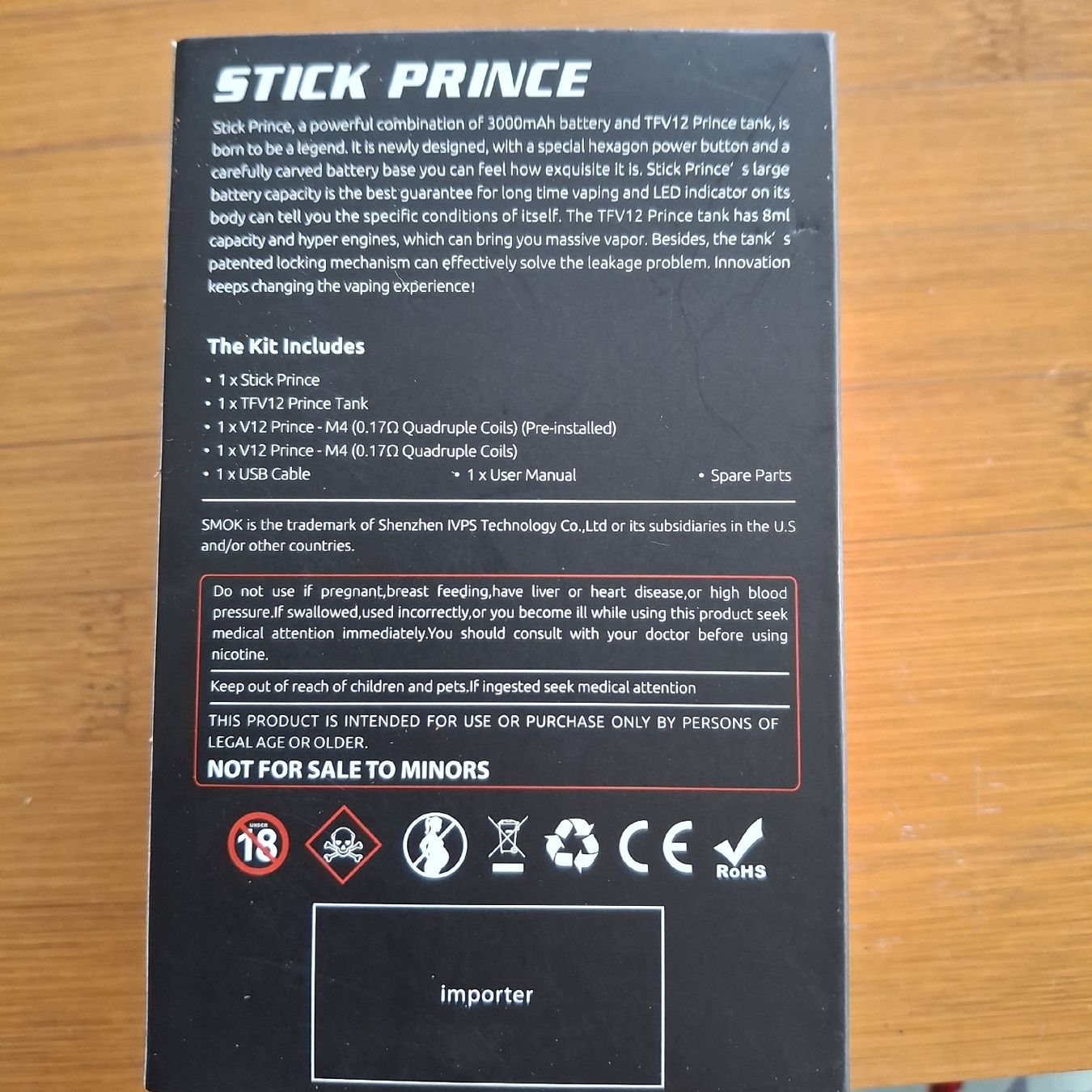 Smok Altri Prodotti per fumatori: SMOK Stick Prince Edelstahl Verdampfer/E Zigarette Neu – Nuovo e nell'imballaggio originale da Luzern venduto da GoSecond 4