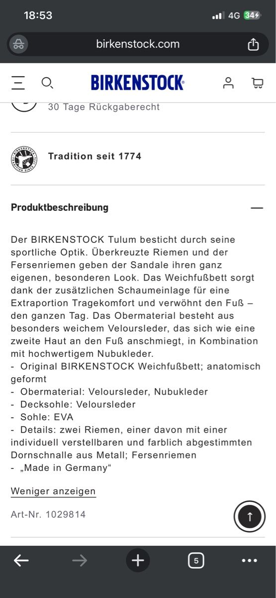 Scarpe da donna: Birkenstock Tulum Weichbettung  – Usato da Mägenwil venduto da Hidalgo03 5