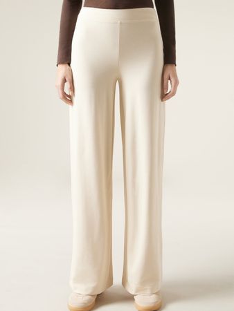 NEW CALZEDONIA Palazzo Hose Gebrochnes Weiss L