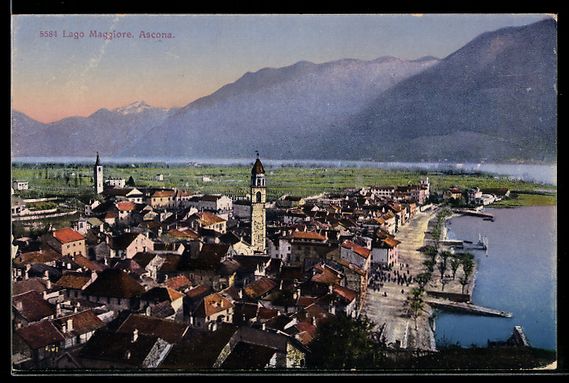 Cartes postales: AK Ascona, Veduta del lungolago e del centro – D'occasion à Berlin par bartko-reher
