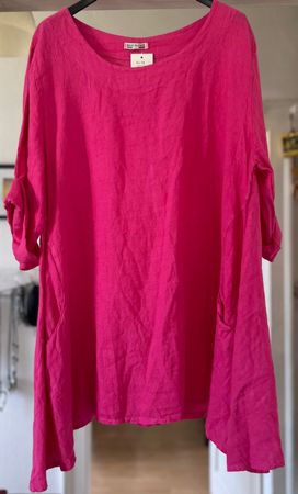 TUNIQUE OVERSIZE EN LIN!! M SOLDES DE FIN DE SAISON