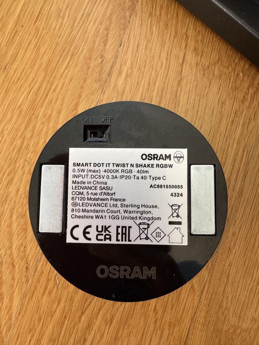 Osram Lampade: Osram SMART DOT IT TWIST N SHAKE RGBW NEU – Nuovo (secondo la descrizione) da Zürich venduto da wtpooh 4