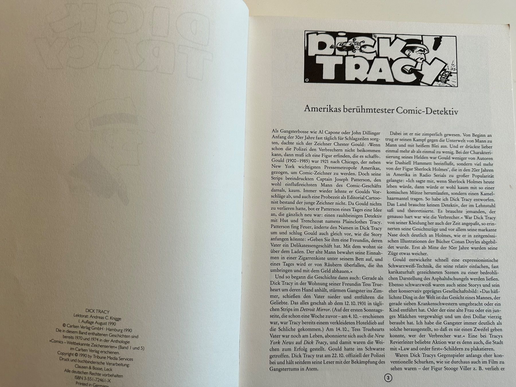 Fumetti: DICK TRACY COMICS - CARLSEN VERLAG – Usato da Münsingen venduto da Ganjam 3