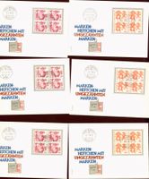 Viererblocks aus Markenheftchen 1979 ET 6 Stk. VERSCH.(A155)