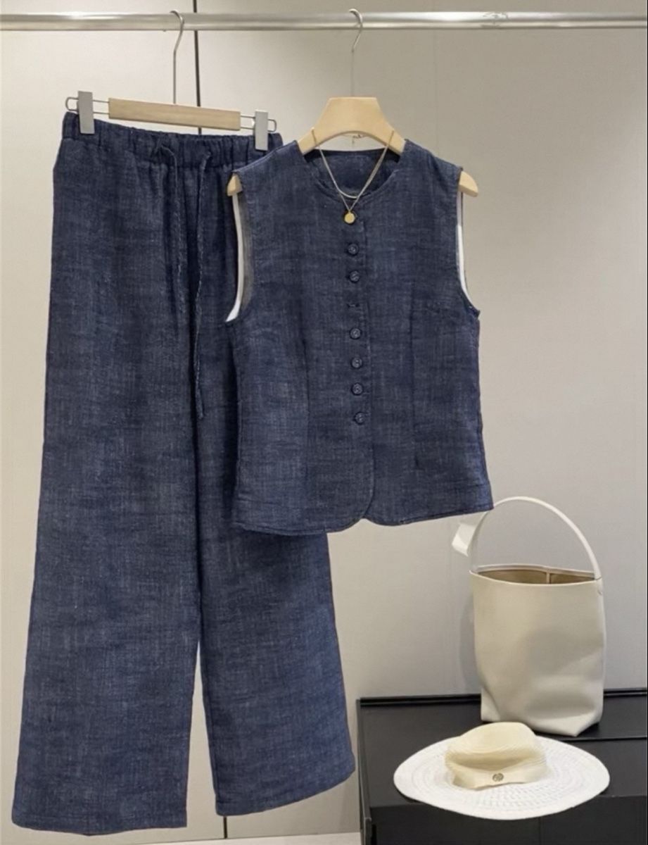 Gilet & Giacche senza maniche: Chic linen Vest S completely new – Nuovo e nell'imballaggio originale da Basel venduto da 550_ckp6