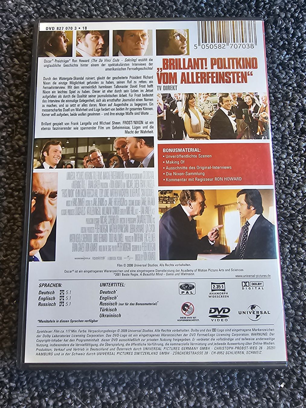 Tutti i DVDs: Frost/Nixon DVD (19070) – Usato da Ruswil venduto da jan_bxl5 1
