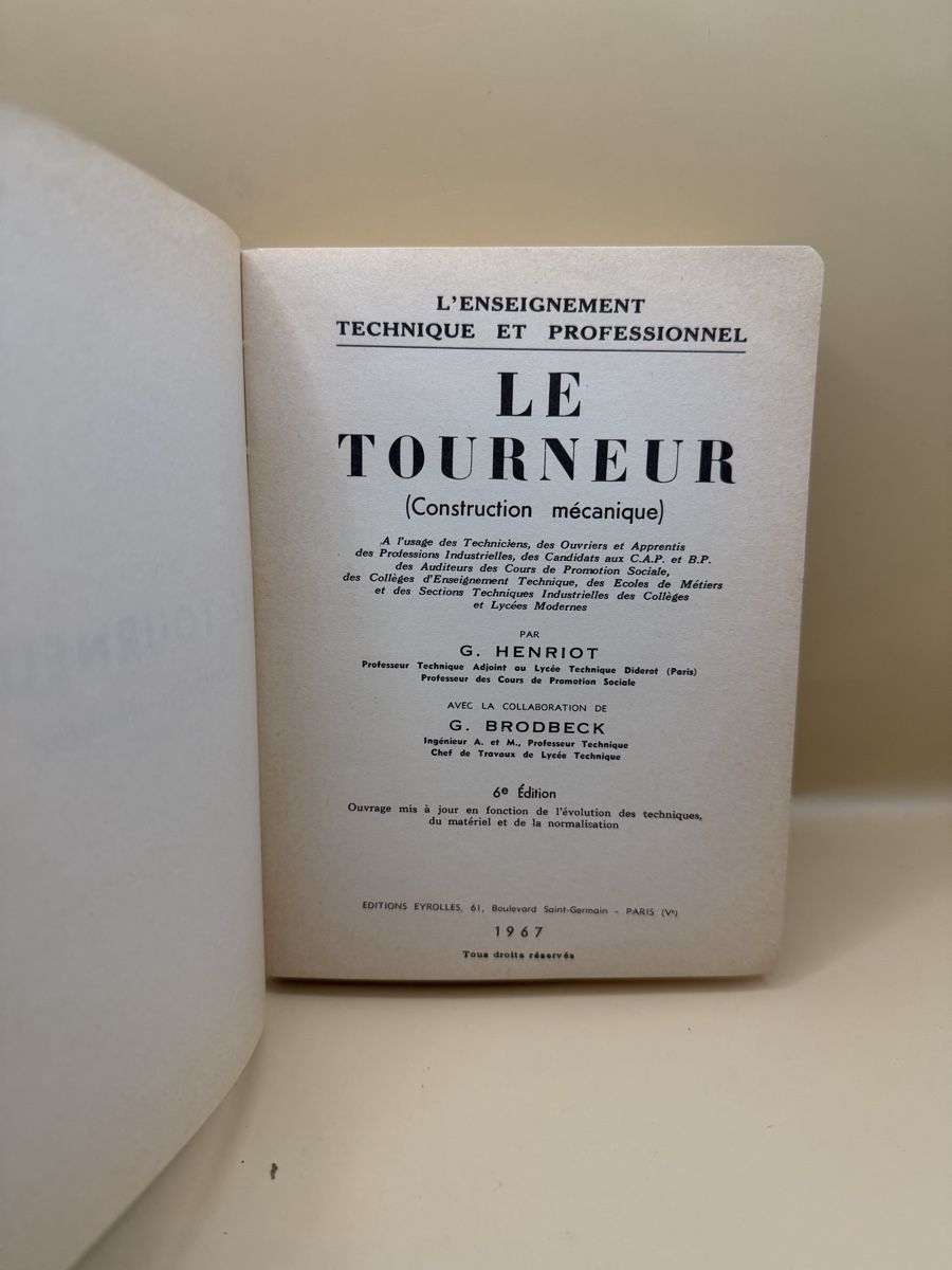 Libri: Le Tourneur - Construction mécanique - Eyrolles 1967 – Usato da Genève venduto da sho_67qj 4