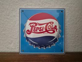 Emailschild Pepsi Cola Korken Logo Bar Salon Emaille Schild
