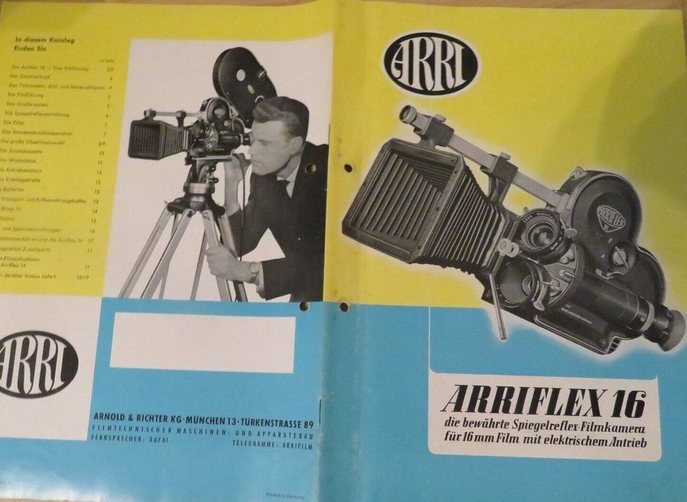 Original Filmkamera Arriflex 16 St Broschüre | Kaufen auf Ricardo