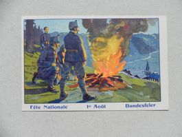 Private Schweiz 1.August Aout Bundesfeier Karte Jahr 1916
