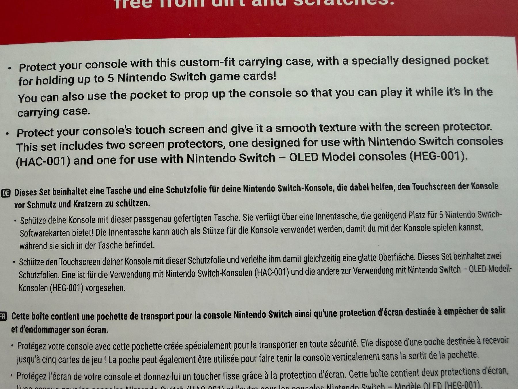 Nintendo Custodie protettive: Nintendo Switch Tasche + Schutzfolie Neu – Nuovo (secondo la descrizione) da Stansstad venduto da Schnupperfuchs 1
