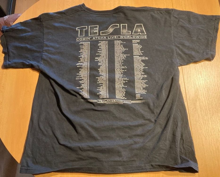 T-shirt: ORIGINAL Tour-Shirt TESLA 2007 – Usato da Attiswil venduto da Jay70 1