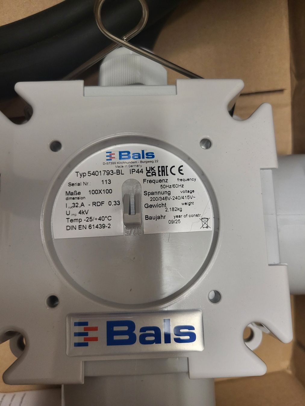 Alimentazione elettrica: Kreuzverteiler Bals 32A mit Kabel – Nuovo e nell'imballaggio originale da Uznach venduto da jur_96tk 1