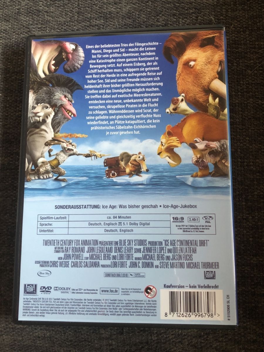 Tutti i DVDs: DVD, ICE AGE 4 – Usato da Balsthal venduto da Katzenfan99 1