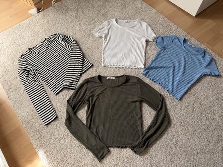 4er Set Damen T-Shirts, XS, ONLY