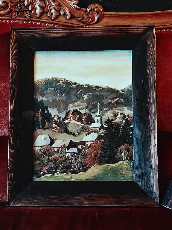 Dipinti: Schweizer Dorflandschaft Öl Bild – Usato da Bern venduto da peter.blackswan