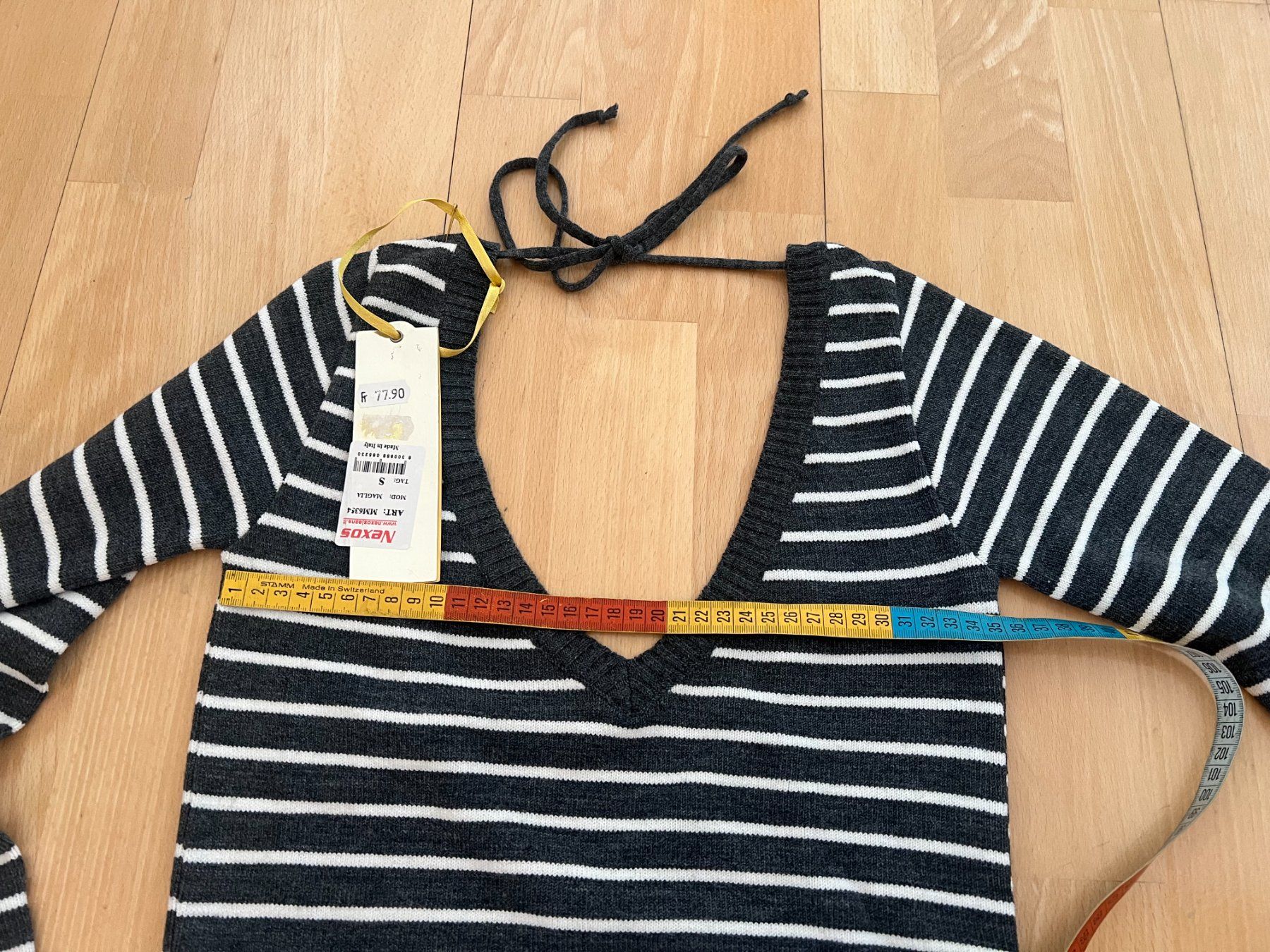 Maglioni & Felpe: NEXOS Strickpullover, 50% Wolle, Gr. S, Grau/Weiss, NEU – Nuovo e nell'imballaggio originale da Worb venduto da farben20zauber 3