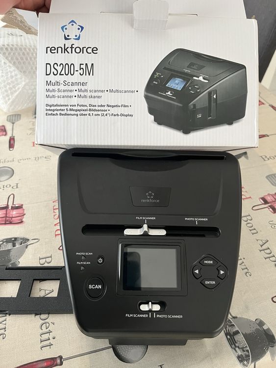 Scanner de Diapositives et Négatifs, Scanner de Film Mobile avec éclairage LED, Convertit