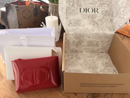 Dior Kosmetiktasche rot mit Make-up Set