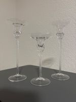 3er Set Vintage Kerzenständer aus Glas, Zeitlos schön!