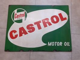 Castrol Emailschild / Blechschild 98 x 73 cm , 50er Jahre