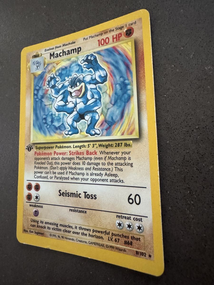 Pokémon Sammelbilder & Trading cards: Machamp Base Set 1st Ed - Ab 1 .- – Gebraucht aus Cadro von kiks27 2