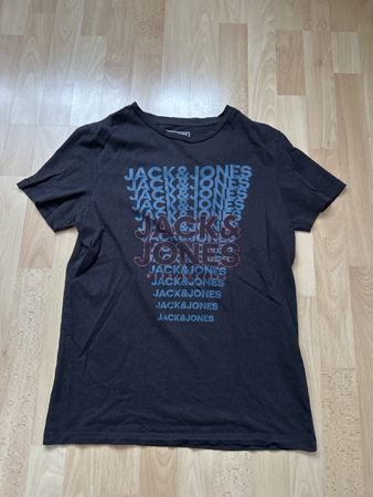 Jack & Jones T-Shirt Grösse S schwarz mit Aufdruck / Print