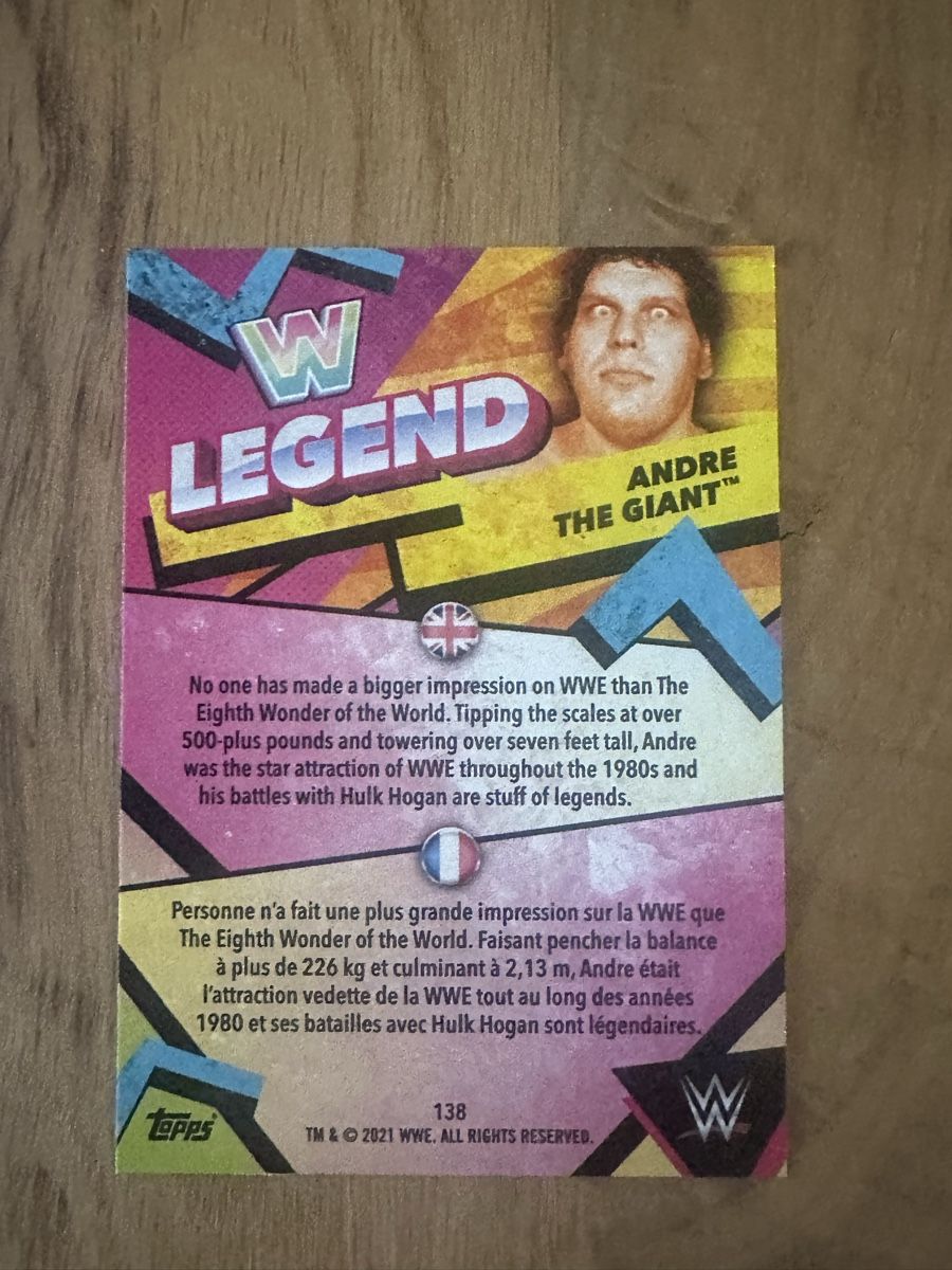 Topps Sammelbilder & Trading cards: Andre the Giant - WWE Legend Topps – Neu (gemäss Beschreibung) aus Luzern von LuzernTCGLab 1