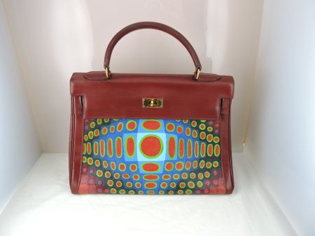 Vintage 1973 Hermès Kelly 32 - Funky Cyber Croc Print