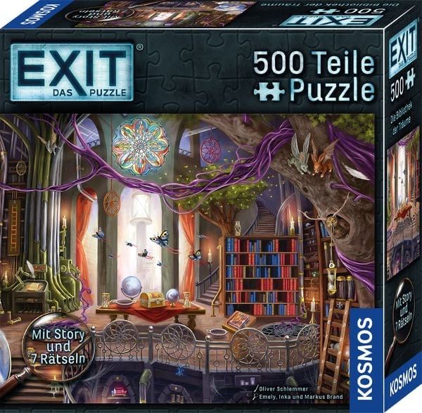 Kosmos Puzzle: EXIT Puzzle: Die Bibliothek der Träume, 500 Teile – Nuovo e nell'imballaggio originale da Uster venduto da mrssunshine24