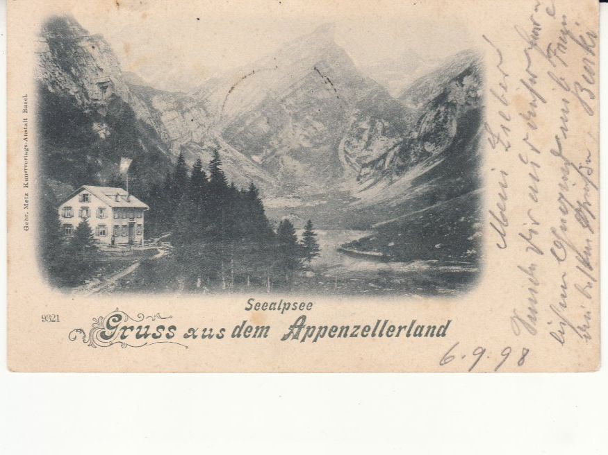 Cartoline postali: Seealpsee 1898 – Usato da Bürglen TG venduto da StampGraf