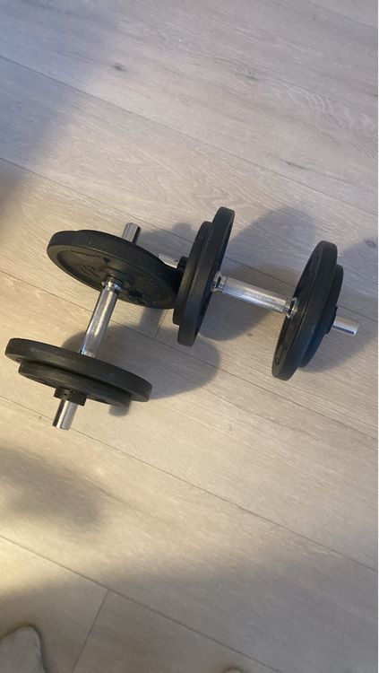 Set D'haltères Réglables Dripex 2 En 1 - Barre Longue 125 Cm + Barre Courte 44 Cm - Jusqu'à 28 Kg Ou 36 Kg - Poignée Antidérapante - Pour Musculation Maison