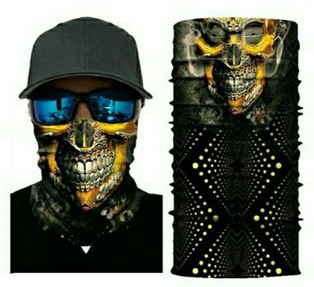 Scarf / Röhrenschal Skull Gold