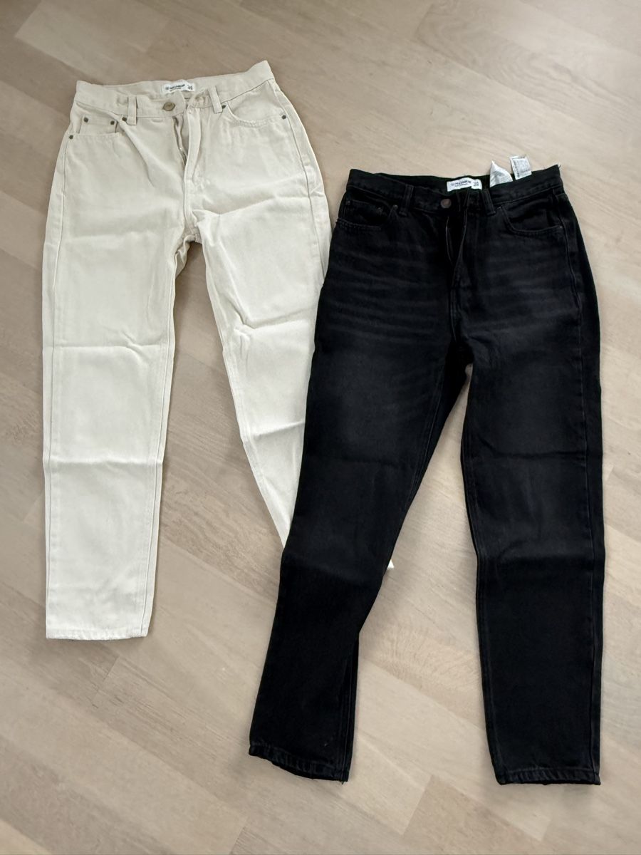 Pull&Bear Jeans: Pull&Bear Jeans, Gr. 36, Creme + Schwarz, Top Zustand! – Nuovo (secondo la descrizione) da Meierskappel venduto da Similein93