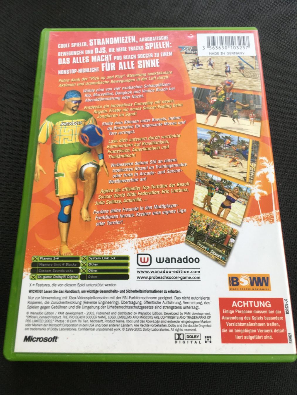 Microsoft Giochi: Pro Beach Soccer - Xbox Game – Usato da St.Gallen venduto da Punktchen01 1