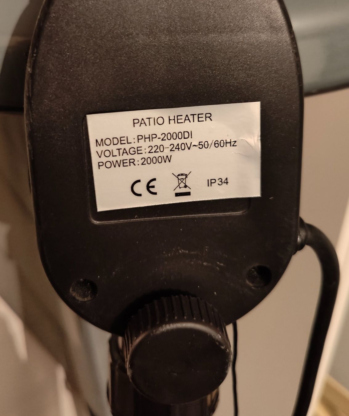 Radiatori: Terrassenstrahler PHP-2000DI 2000W gebraucht schwarz – Usato da Wallisellen venduto da ale_gm98 2