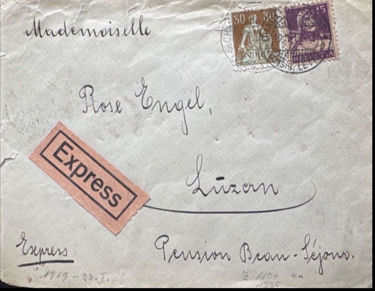 Tutti i francobolli: Schweiz Express Brief 1919 Luzern Stempel – Usato da birsfelden venduto da tim0444