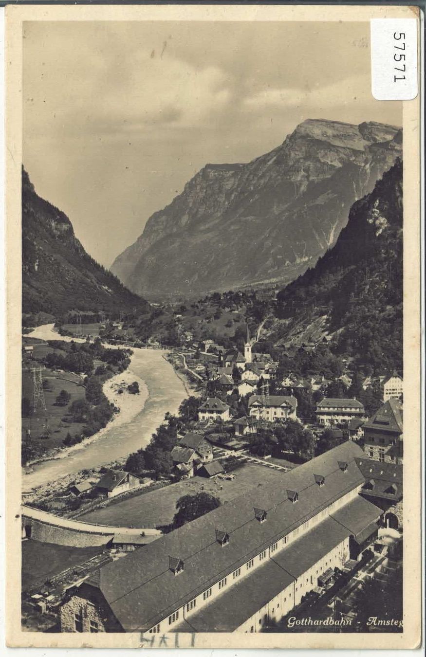 Ansichtskarten: Gotthardbahn - Amsteg – Gebraucht aus Ettingen von Kartenplanet