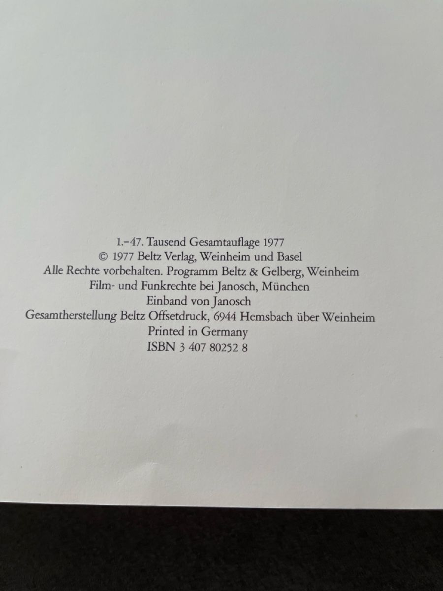 Libri: Janosch "Ich sag, du bist ein Bär" Kinderbuch Klassiker! – Usato da Niederhasli venduto da Suneblueme 6