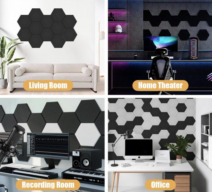 Sonstige Baumaterialien: 12 Stück Selbstklebende Hexagon Akustikplatten – Neu und originalverpackt aus Geneve von Titi2008 6