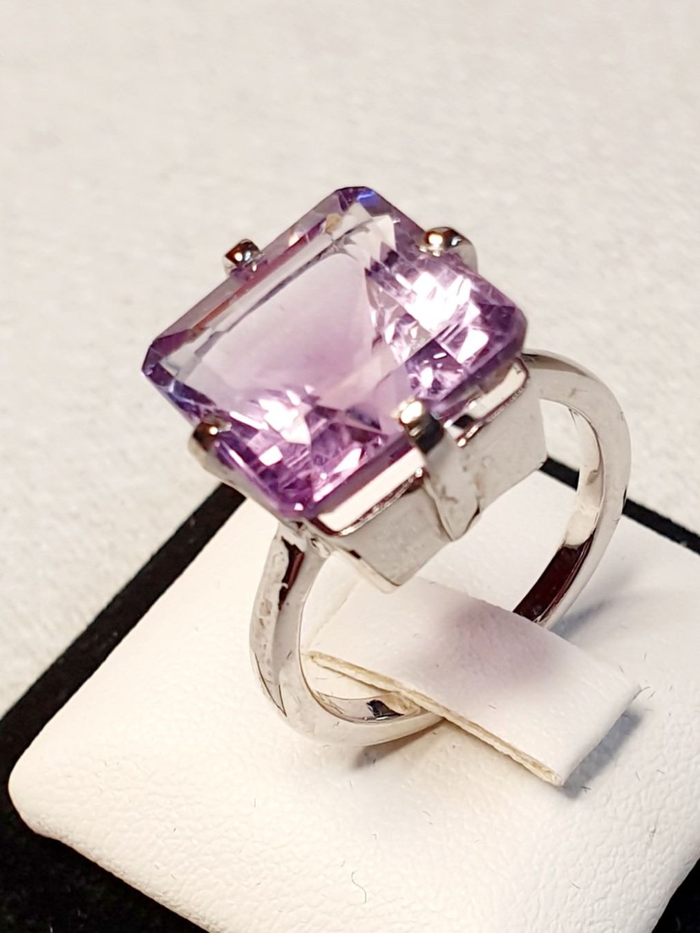 Ringe: Ring Silber mit grossem Amethyst Rechteckschliff neu – Neu (gemäss Beschreibung) aus Zürich von Bieter04 4