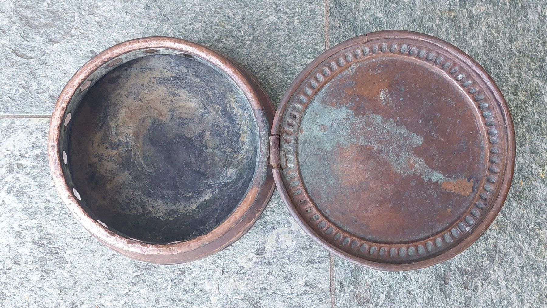 Padelle: Kupferpfanne mit Griff und Deckel, antik – Usato da Muri b. Bern venduto da Spassholz 5