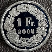 1 Franken 2005 pp / aus Münzsatz / in einer Münzkapsel