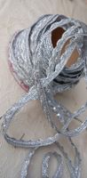 10 meter Decorative silver ribbon trim, used condition