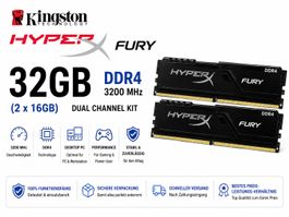 Kingston HyperX Fury 32GB (2x16GB) DDR4-3200 Desktop Ram