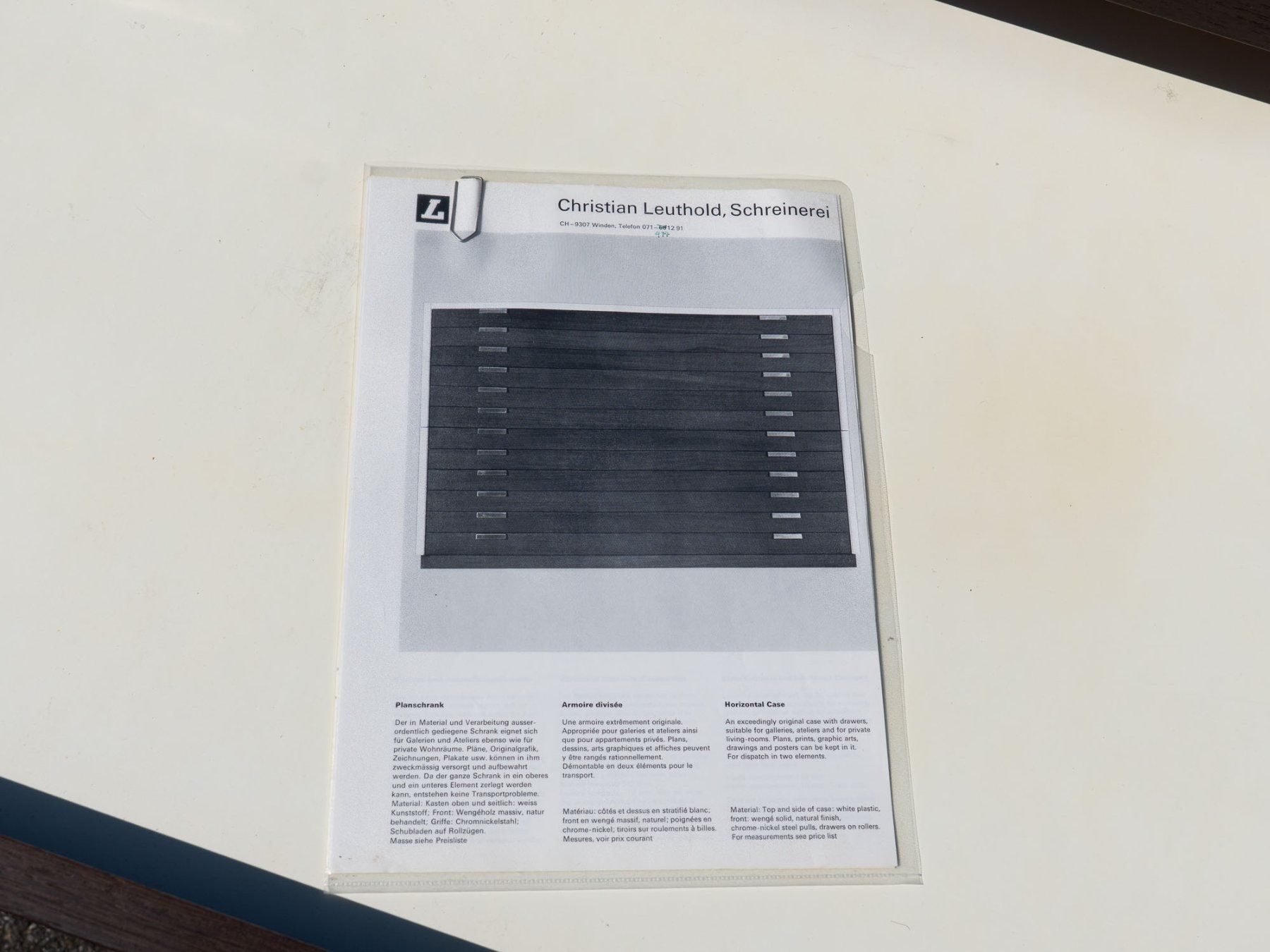 Armadi: Planschrank 10 Schubladen - zerlegbar - Ref. 07/12 – Usato da Au ZH venduto da BrockiAu 8