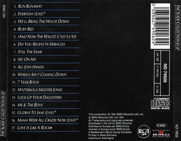 CD: CD Slade - Collection 81-87 (1991) – Usato da Möriken AG venduto da mineralia 1