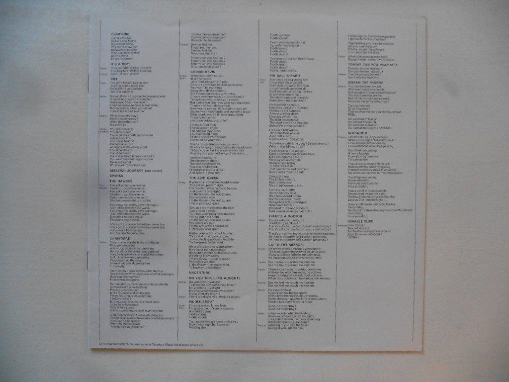 Schallplatten: THE WHO  -  TOMMY – Gebraucht aus Bex von Giorgiob 4