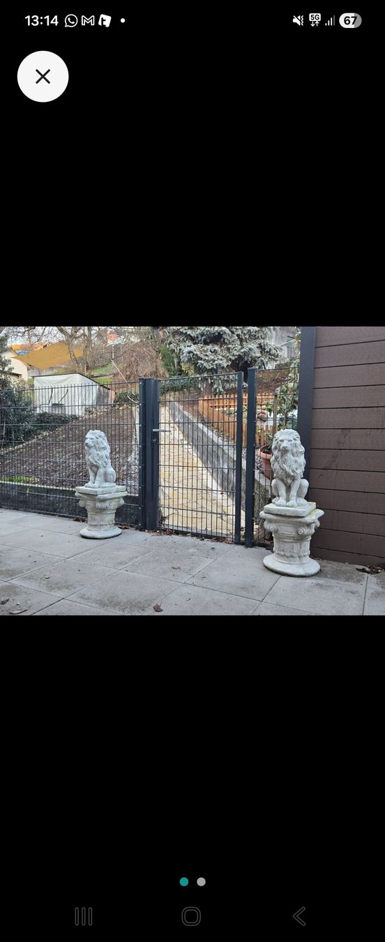 Skulpturen & Statuen: 2 Löwenstatuen mit Säule – Gebraucht aus Füllinsdorf von Pearl1 1